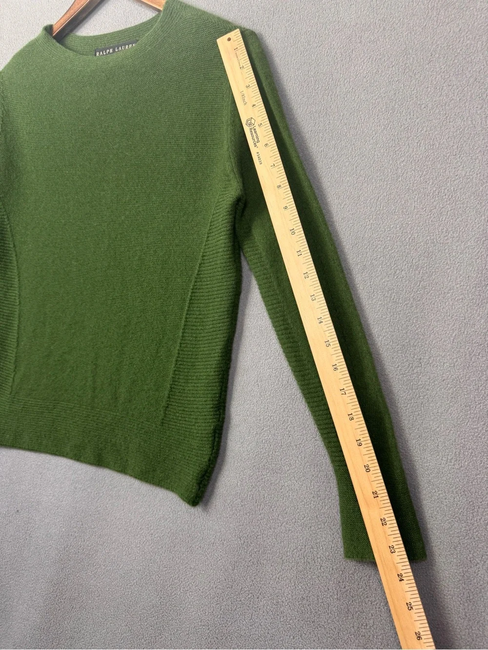 90’s Ralph Lauren Relaxed Fit Green Crewneck Cashmere Sweater, Black Label RL, S